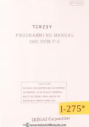 Ikegai TCR25Y, Lathe Programming Fanuc OT-c Manual